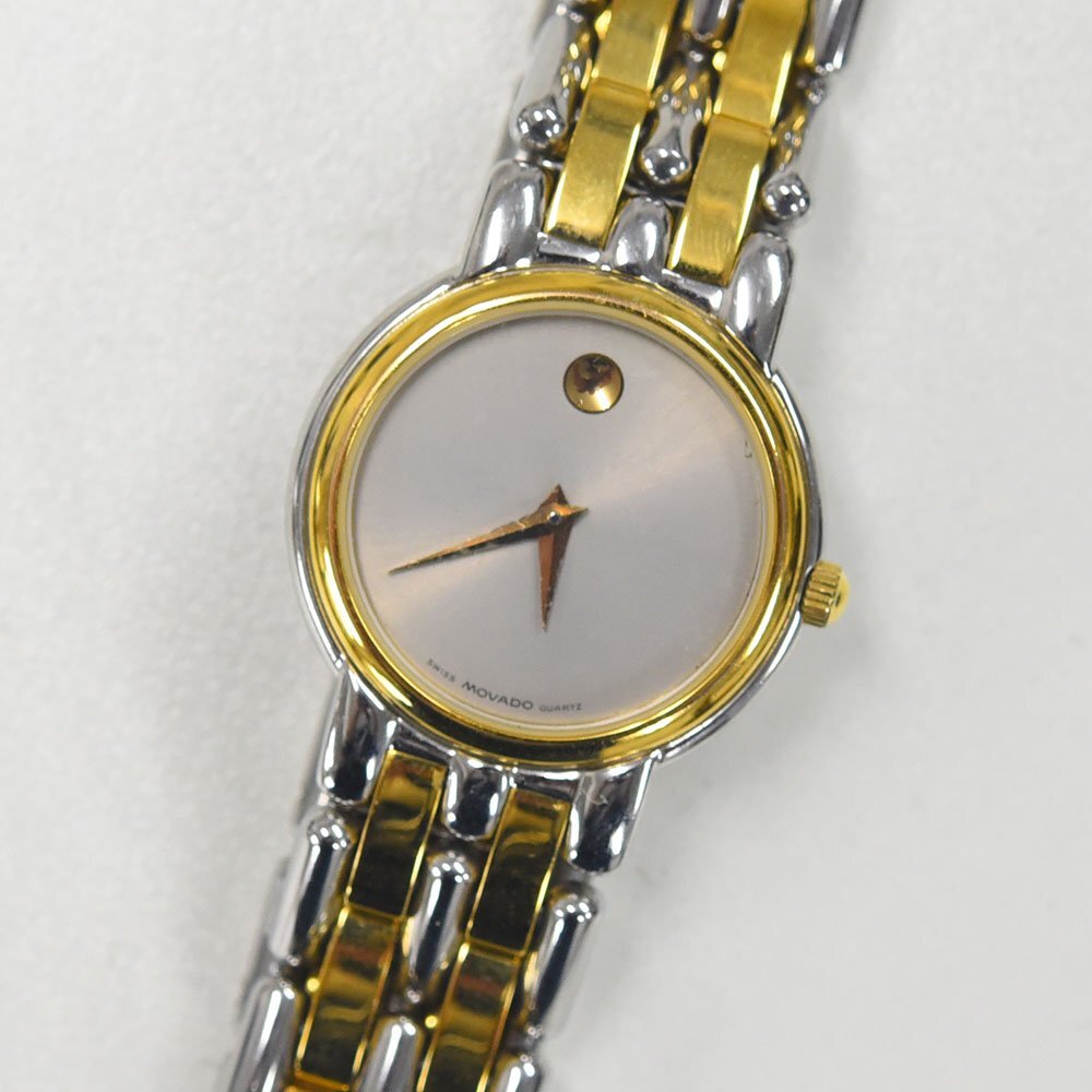 1円 可動品 腕時計 モバード MOVADO ミュージアム 81.25.825C クォーツ レディース 同梱不可