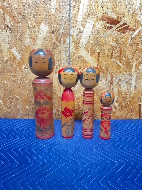 2-208 こけし まとめて 4点セット