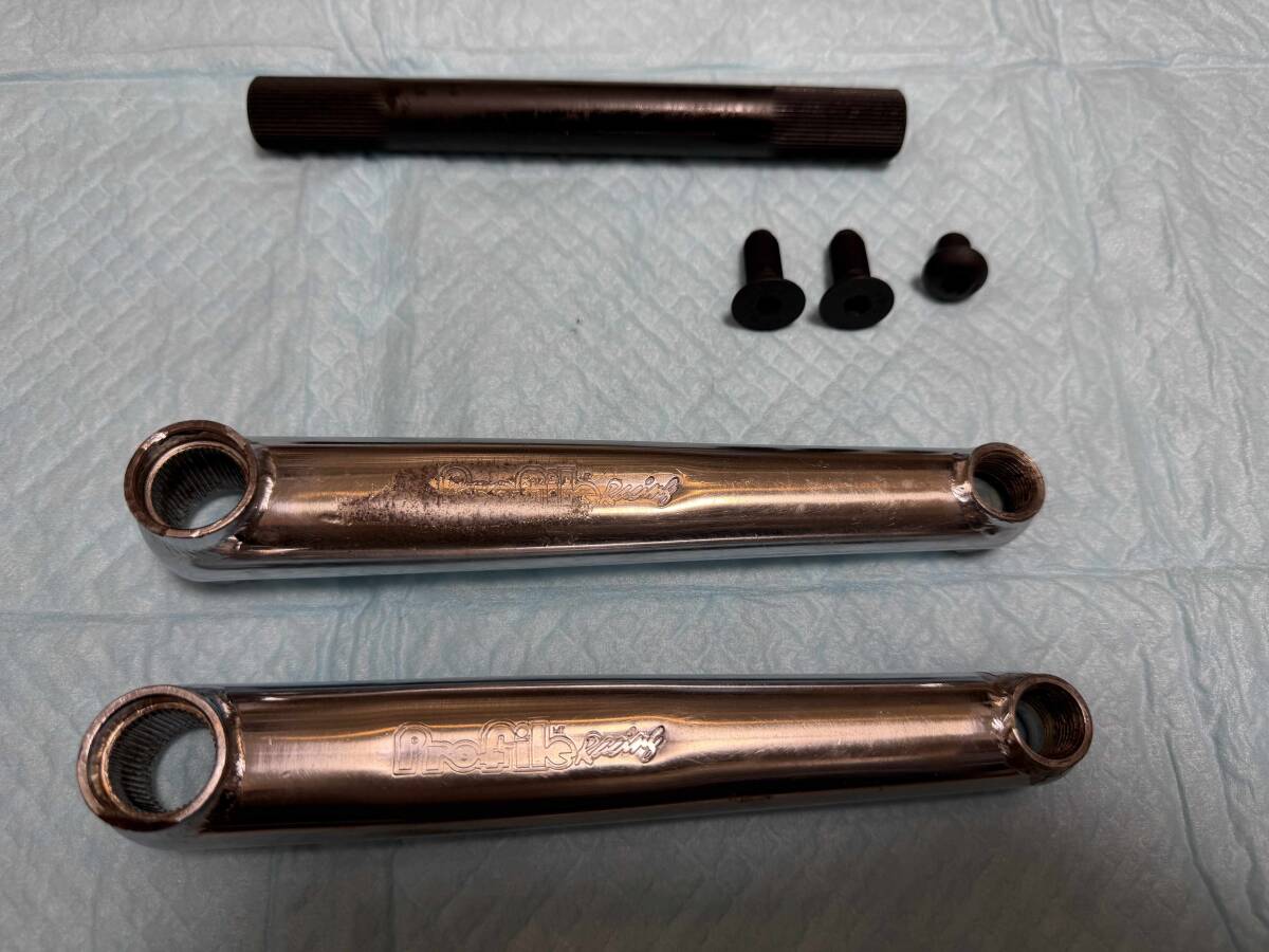 ★Brooklyn Machine Works TMX（DHマシン）専用クランク（Profile Racing製・Race Linkにも使用可）＋専用スピンドル＋固定ボルト