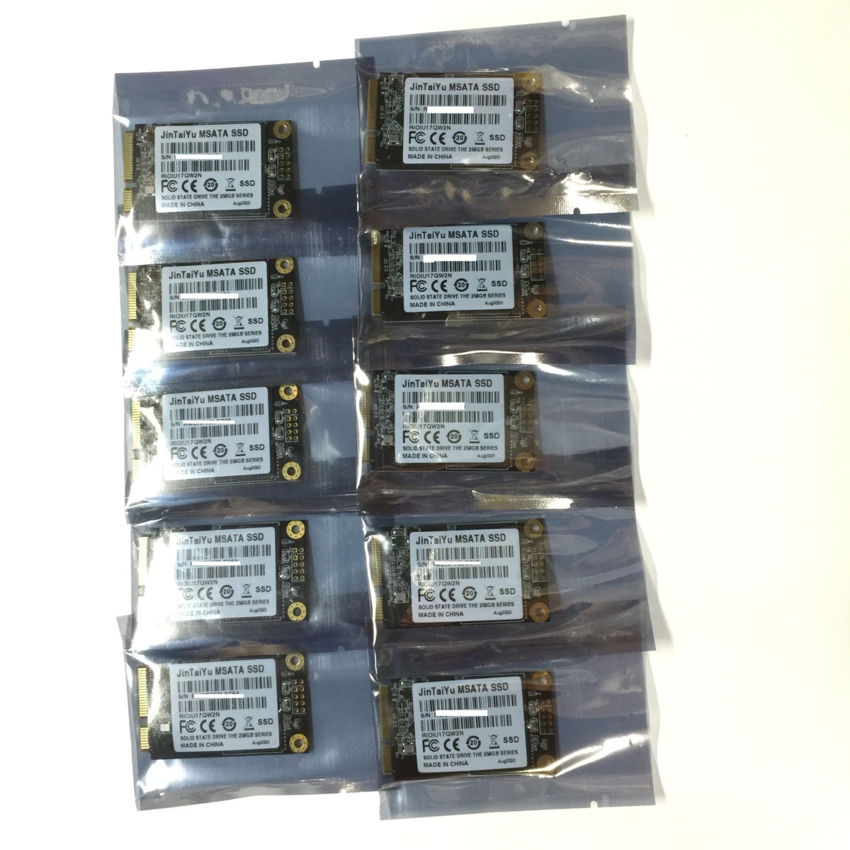 新品 JinTaiYu mSATA SSD 256GB 動作保証 CF-AX3 CF-AX2 適用可 元箱なし 10個セット