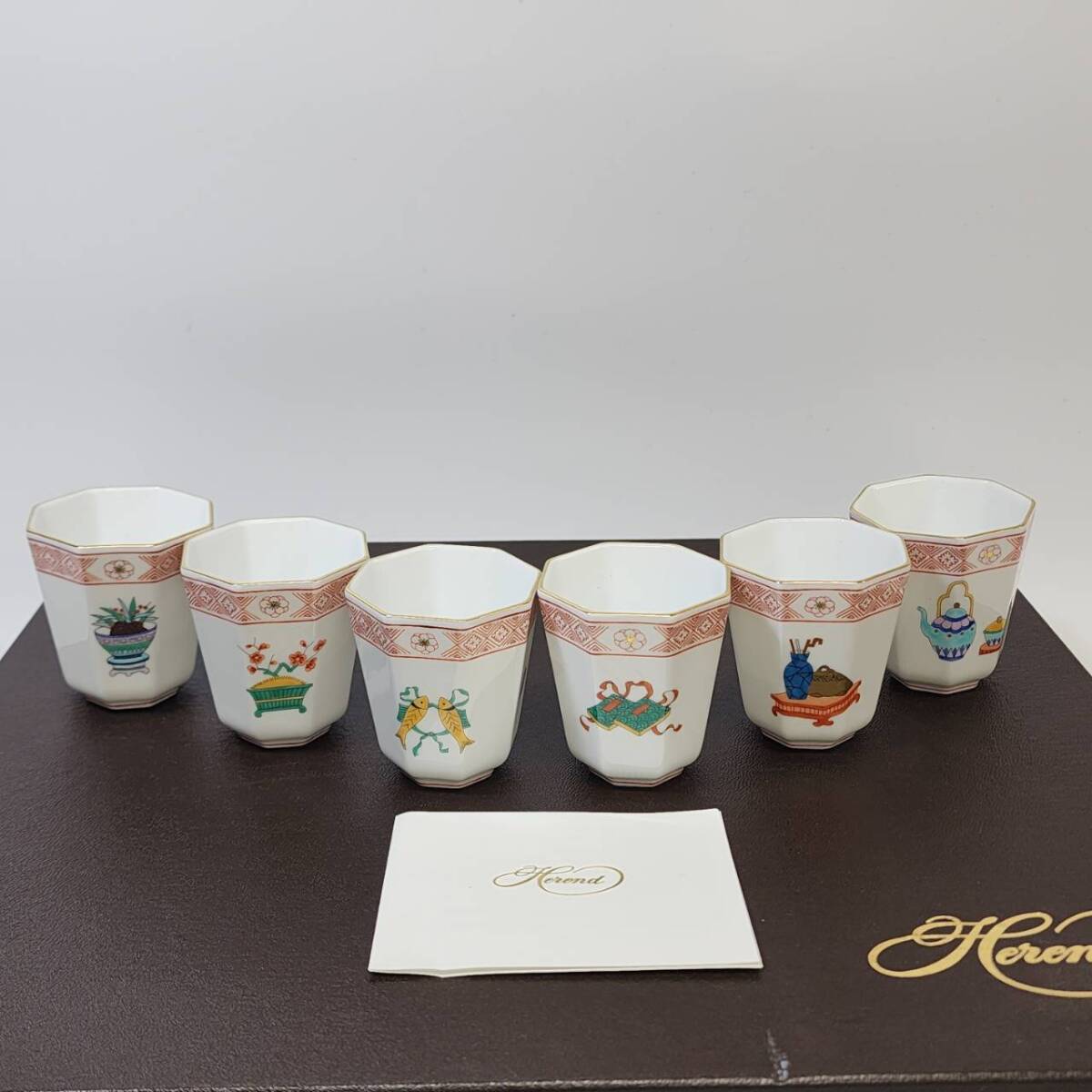 定価158,400円/未使用品6個まとめ/ヘレンド/東宝の宝/オクタゴナル/カップ