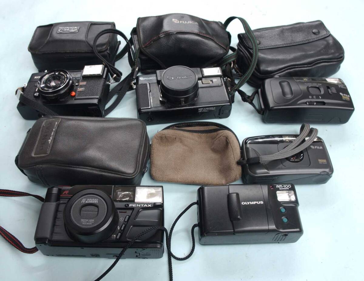 ジャンク コンパクトカメラ 6台まとめて OLYMPUS/FUJICA/PENTAX/Konica