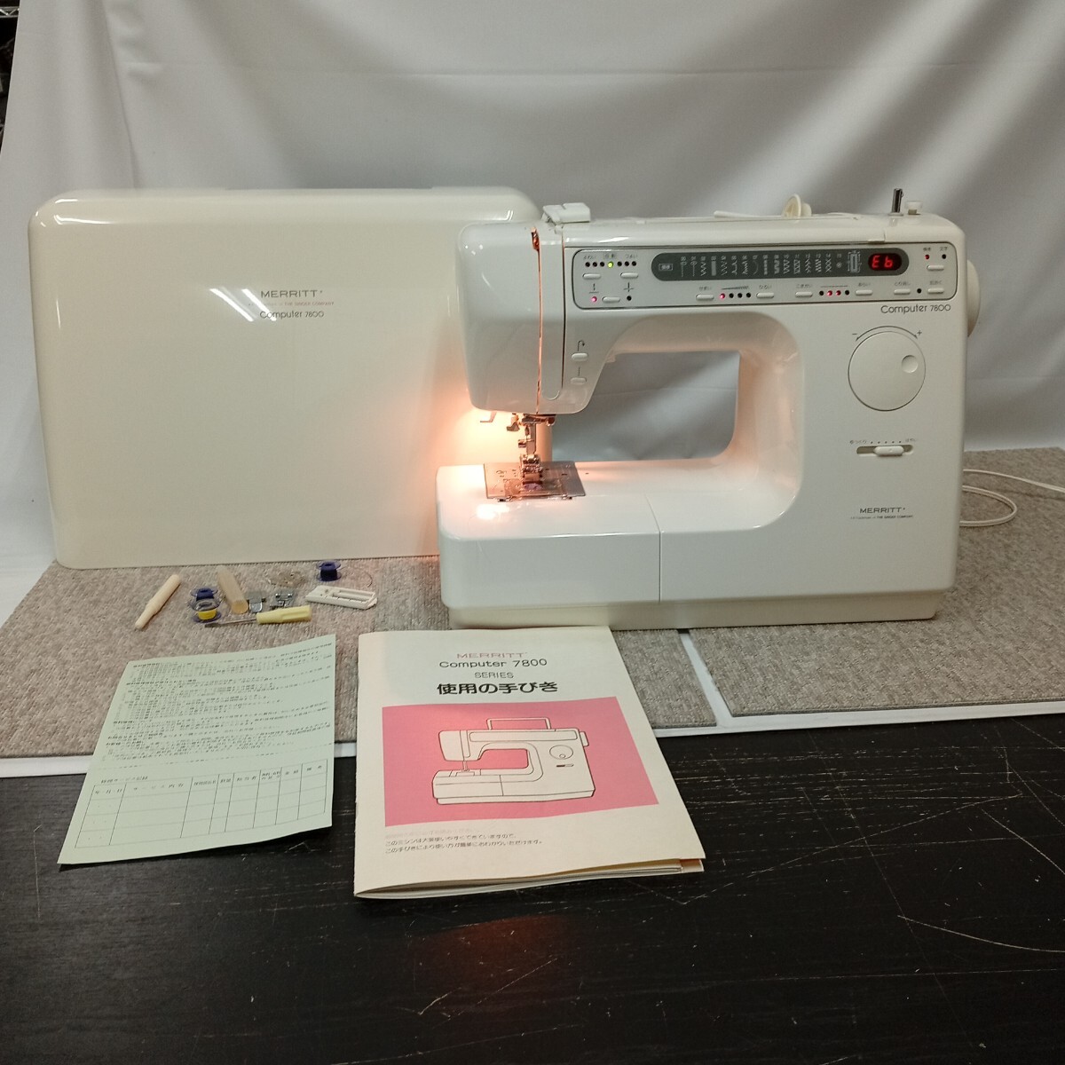 usC-274 SINGER シンガー コンピューターミシン MERRITT メリット Computer7800 通電確認のみ エラー有 現状品