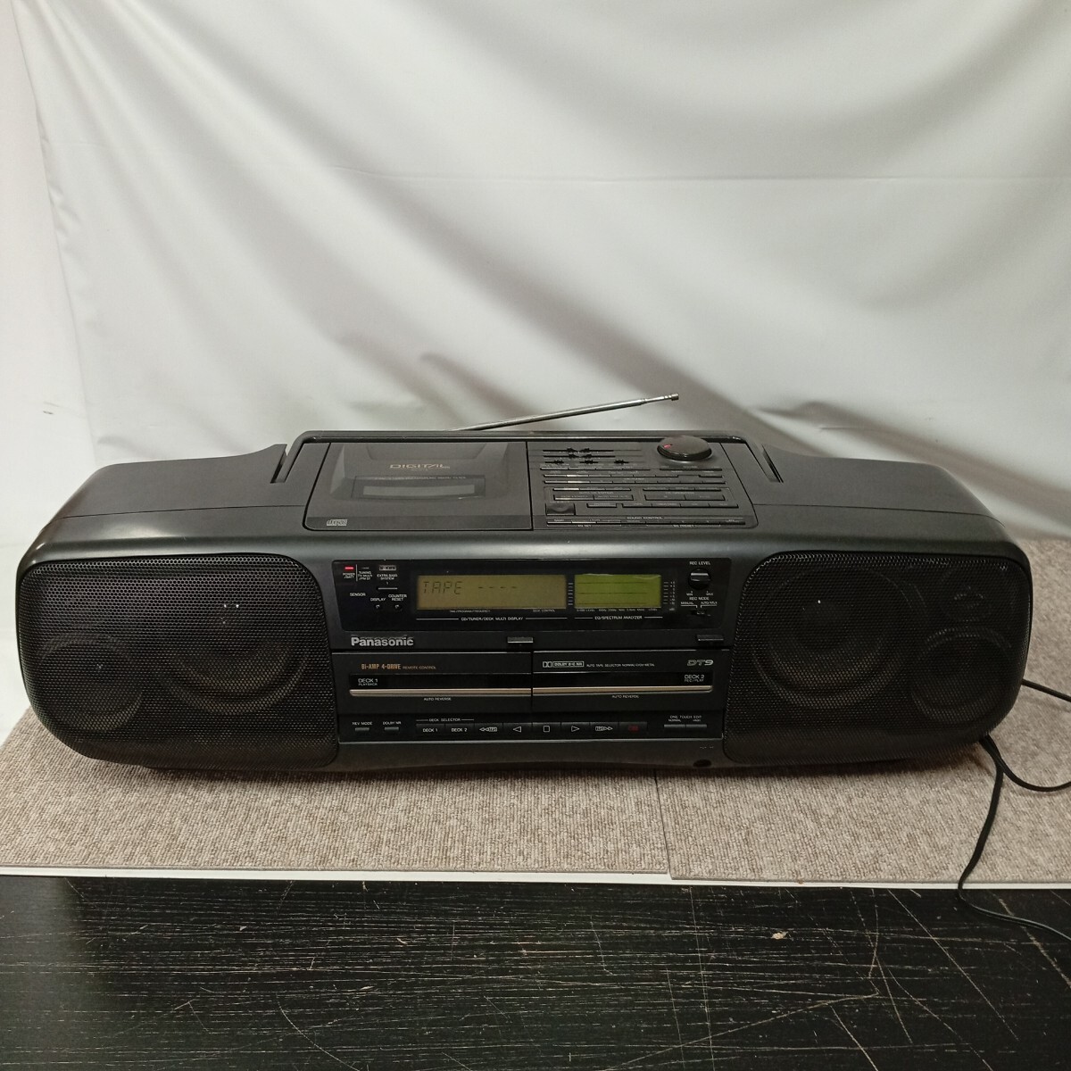 usC-336 Panasonic パナソニック RX-DT9 ダブルカセット オーディオ機器 現状品