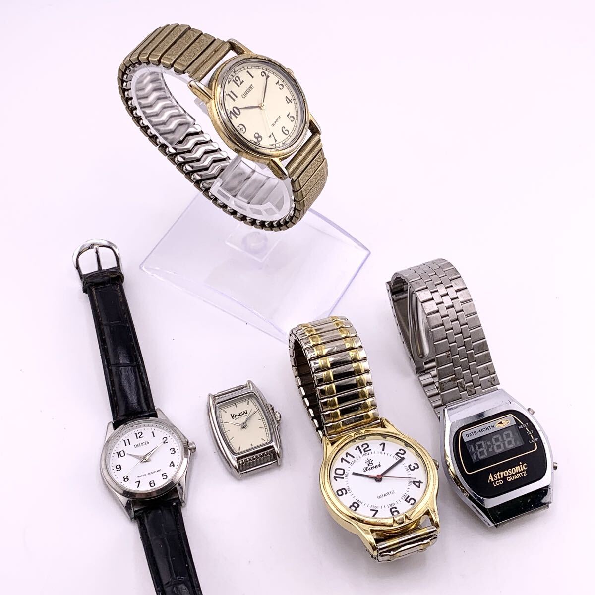 腕時計 5点 まとめ CURRENT Y736-A010 KANSAI KS-008-1 本体のみ maruman DELICES DE022 Astrosonic ブランド不明 【S70962-SJ853】