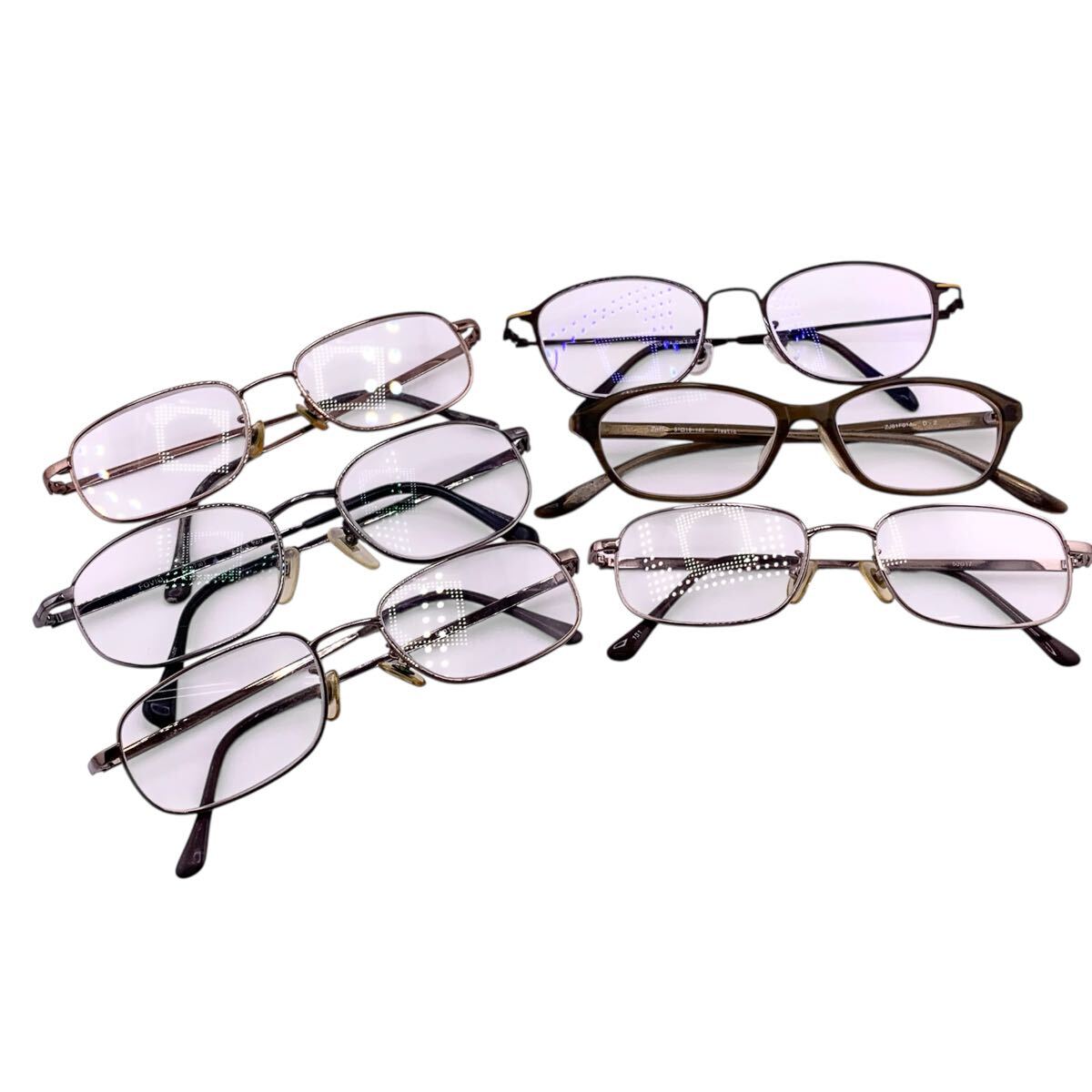 メガネ 老眼鏡 6点 ブラウン Zoff ZJ81F01A 5116-143 , EYE GARDEN EG-274 5118-137 , FOVIO FV9716T TI-P , 5017【S70981-SJ821】