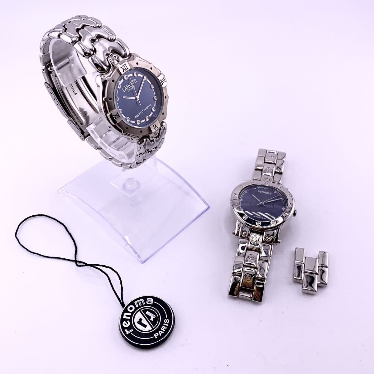 腕時計 2点 renoma RB8053 M-J , LANCETTI MILANO L.T 302 クォーツ シルバー カラー 【S70996-SJ807】