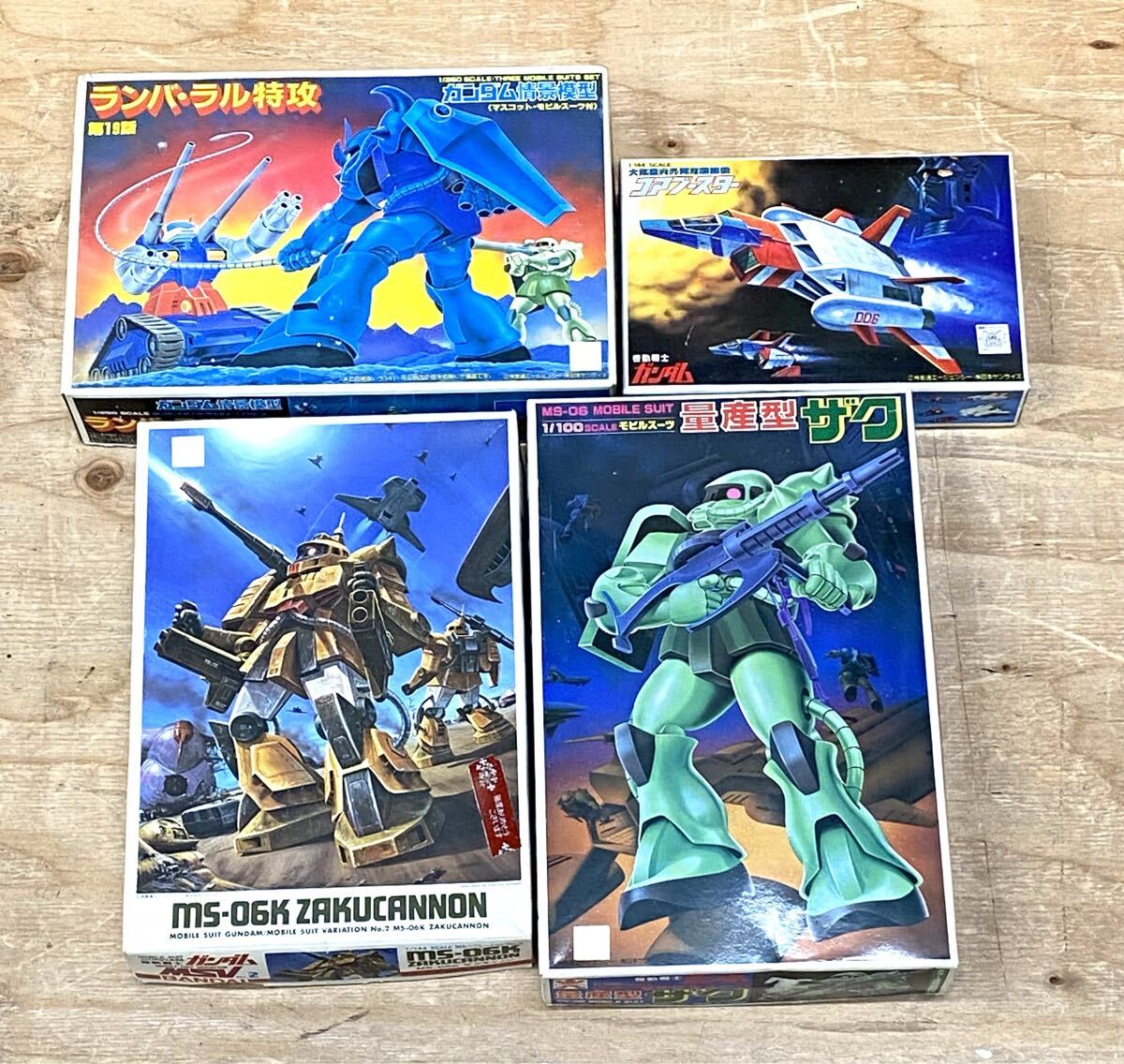 △ 未組立 BANDAI バンダイ 機動戦士ガンダム コアブースター ザクキャノン 量産型ザク ランバ・ラル特攻 プラモデル 4点 まとめ S562-2〜5