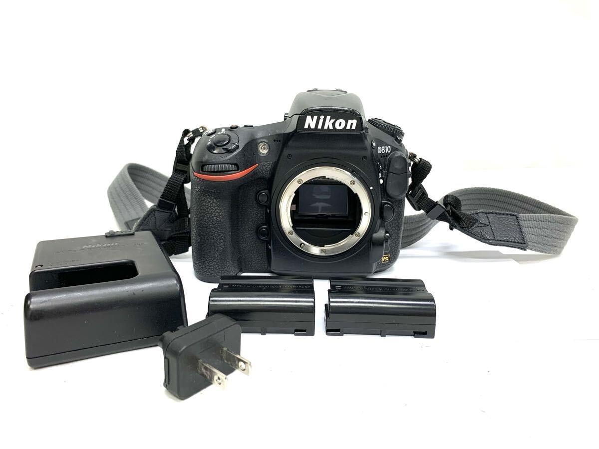 Nikon ニコン D810 デジタル一眼レフカメラ ボディ 充電器 バッテリー２個付き 初期化済 簡易動作確認済 Y691-18