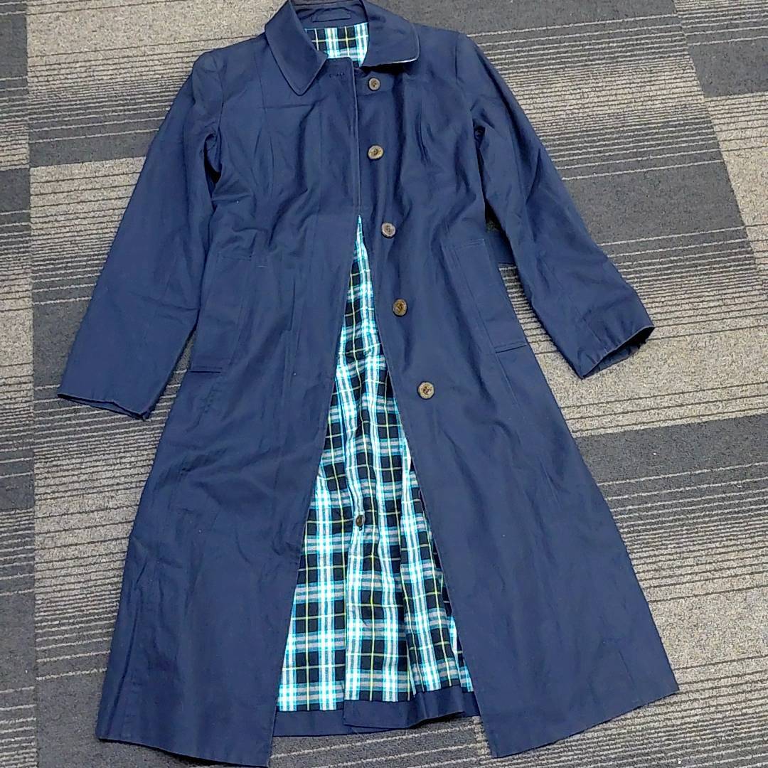 【TG0316①】BURBERRY コート アウター 1点 ３８号　 ネイビー カラー バーバリー ブランド服 アンティーク レトロ コレクション