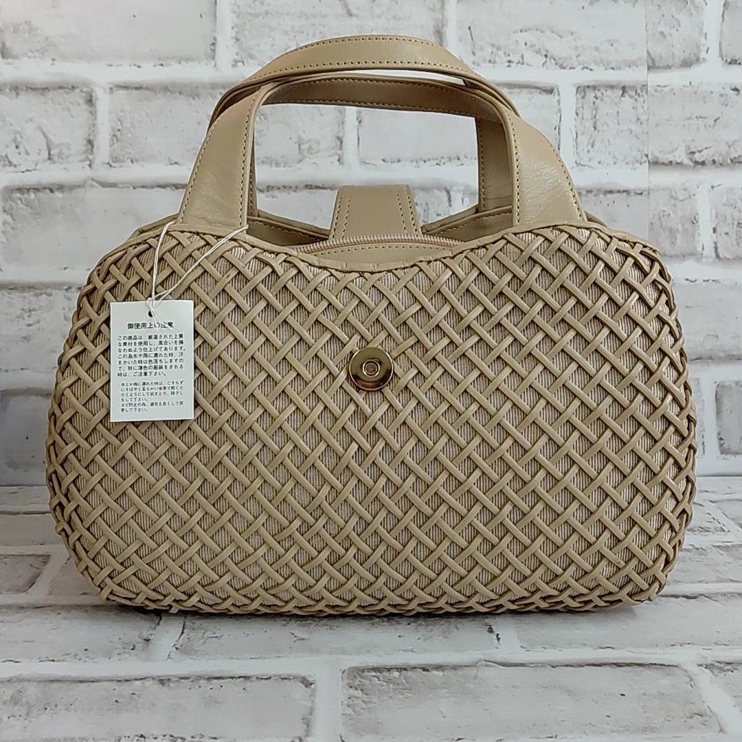 【TC0317②】ノーブランド バッグ 1点 ジャンク ハンドバッグ レディース ベージュ