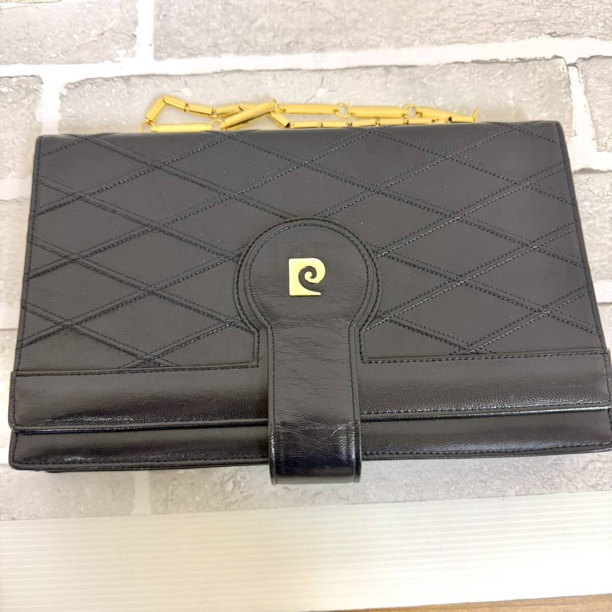 【TS0215②】ピエールカルダン ショルダーバッグ 1点 ブラックカラー ブランドバッグ レトロ ヴィンテージ