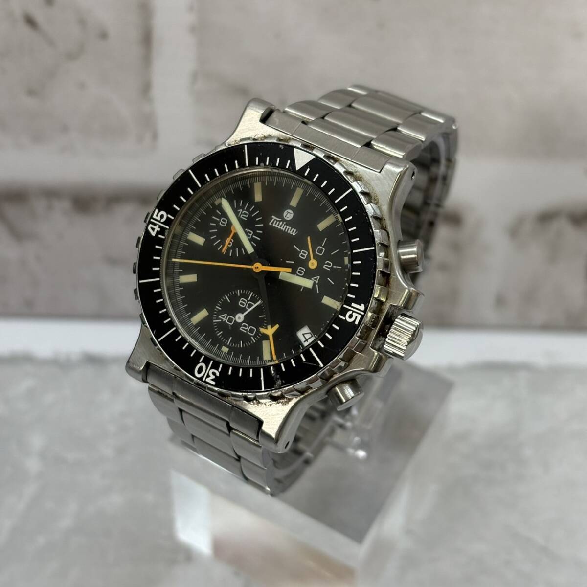 【TM0304？】Tutima 稼働 100M クロノグラフ チュチマ TUTIMA GERMANY メンズ 腕時計
