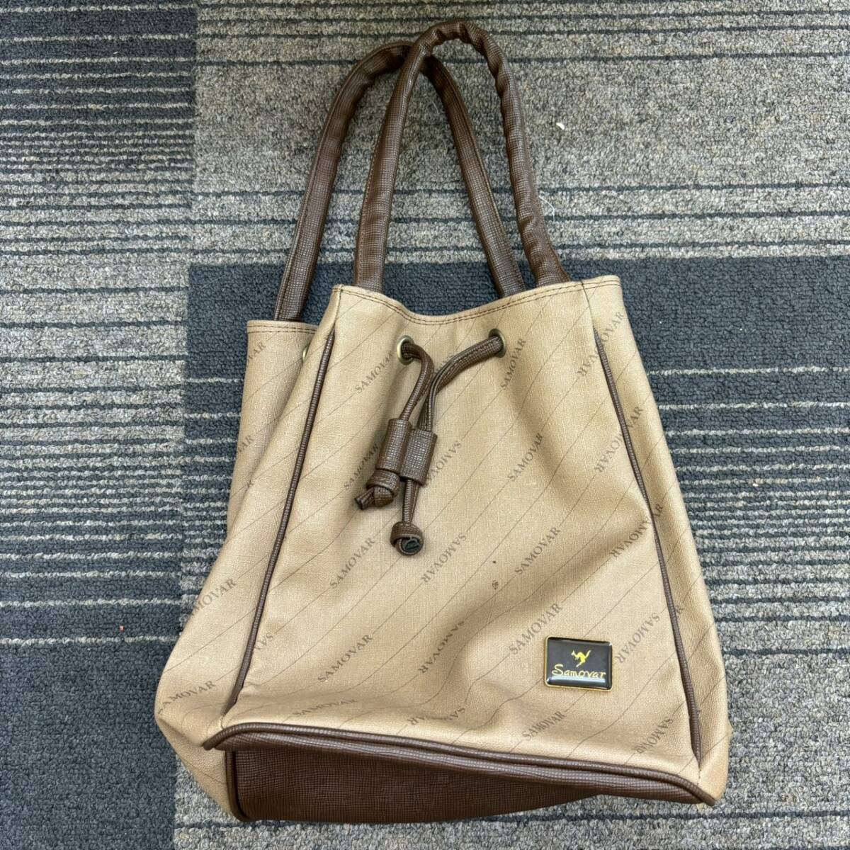 【TM0304①】SAMOVAR ハンドバッグ ベージュ ブラウン サモバール バッグ レディース