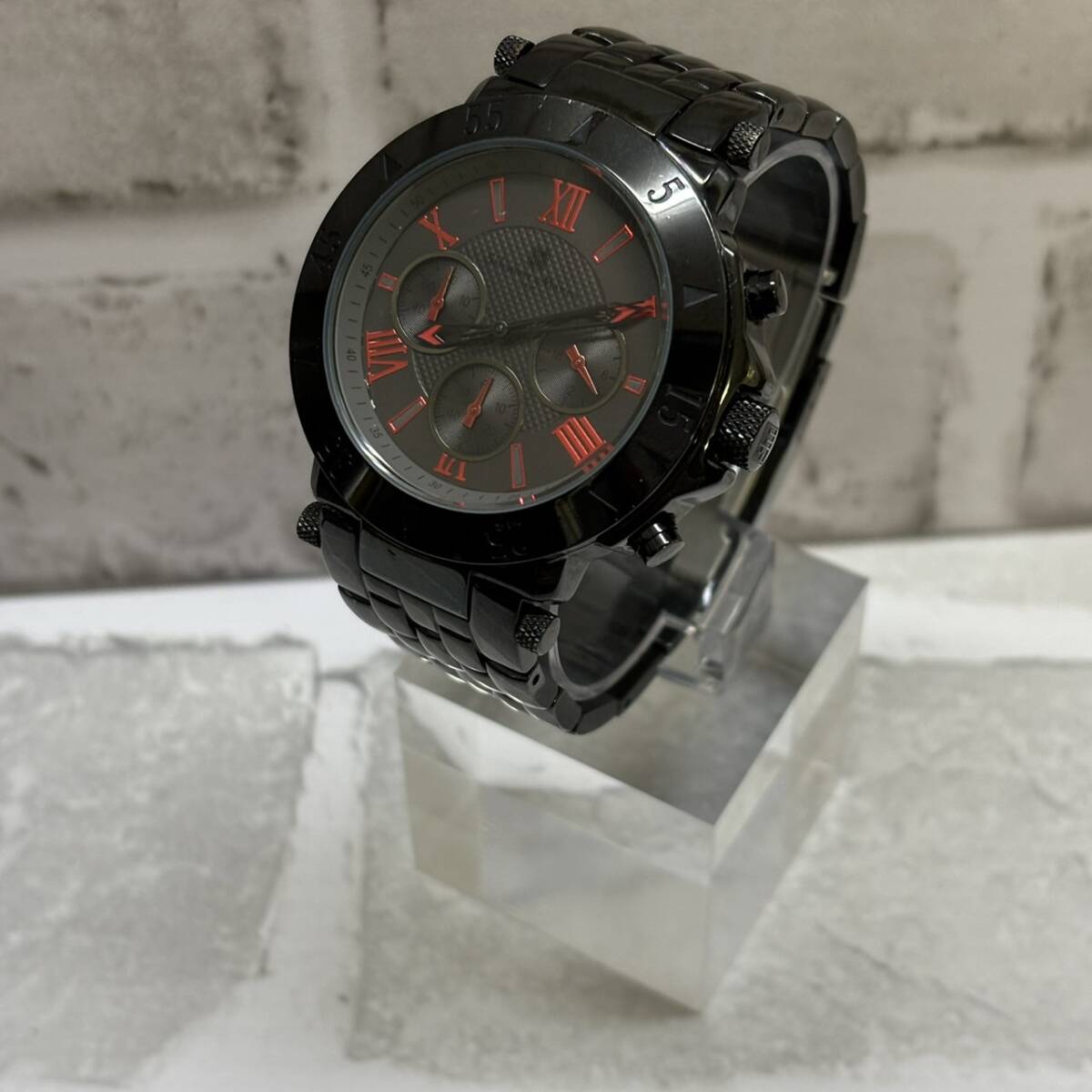 【T0306③】Salvatore Mara サルバトーレマーラ 腕時計 SM-9028SS クロノグラフ 不動 メンズ