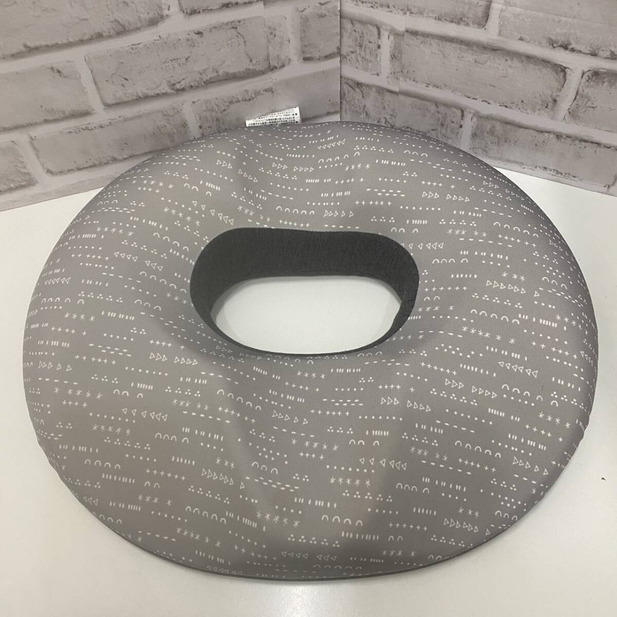 【TF0308①】高反発 モールドエンザクッション GY ニトリ 円座クッション グレー系 座布団 姿勢 サポート