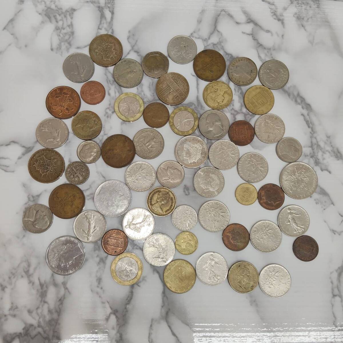 【TM0307②】海外銭 古銭 海外コイン まとめ 約329.5g分 アンティーク レトロ コレクション