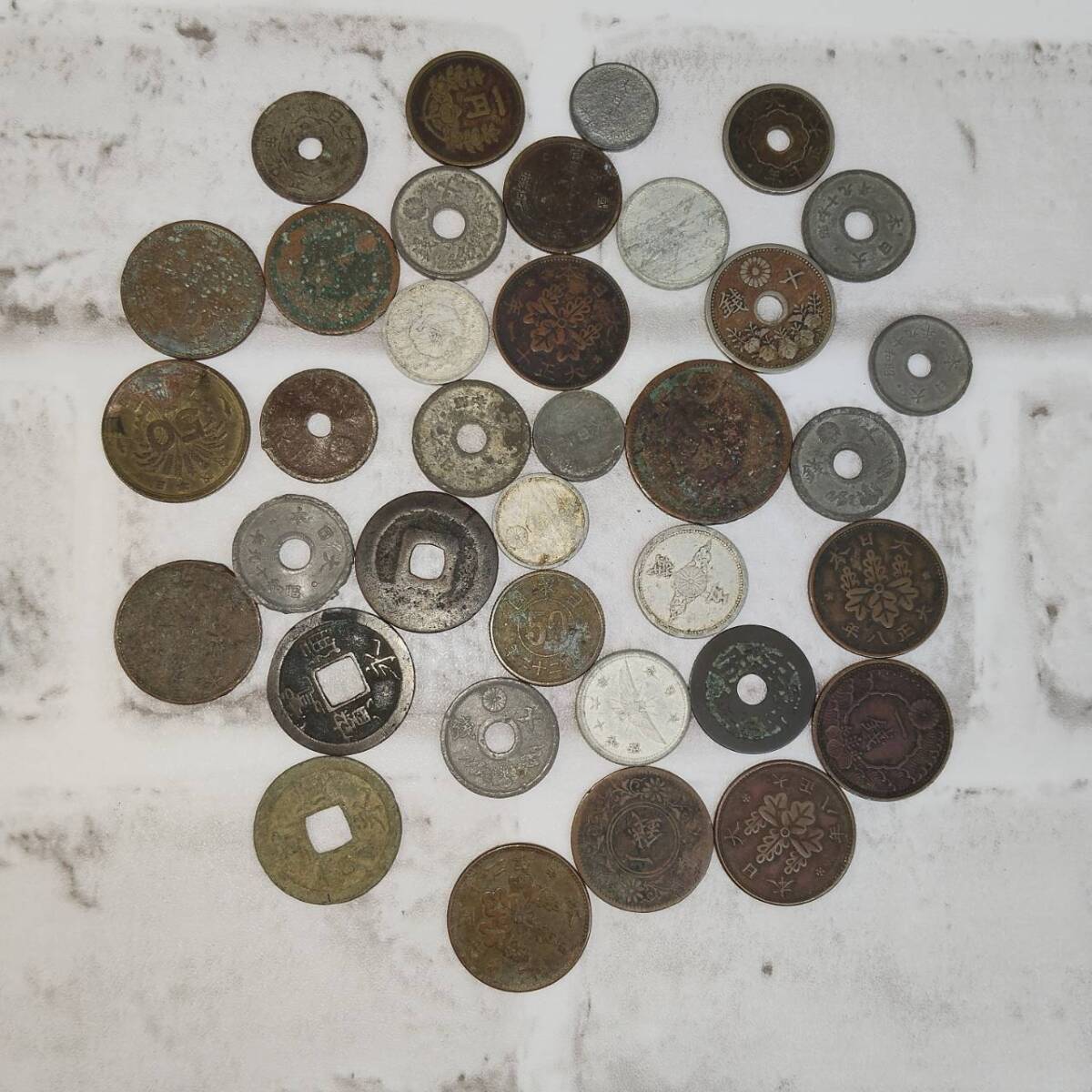 【TM0313①】古銭 近代銭 穴銭 寛永通宝 約95.8g分 まとめ アンティーク レトロ コレクション
