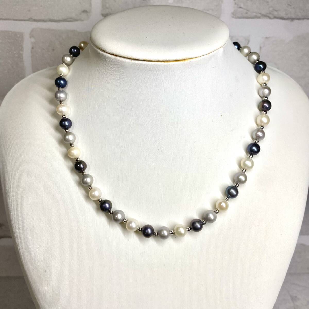 【TH0314①？】925刻印 パールネックレス 1点 約25.2g パール 約7.1mm玉 シルバーアクセサリー 銀 銀製品 アンティーク コレクション 