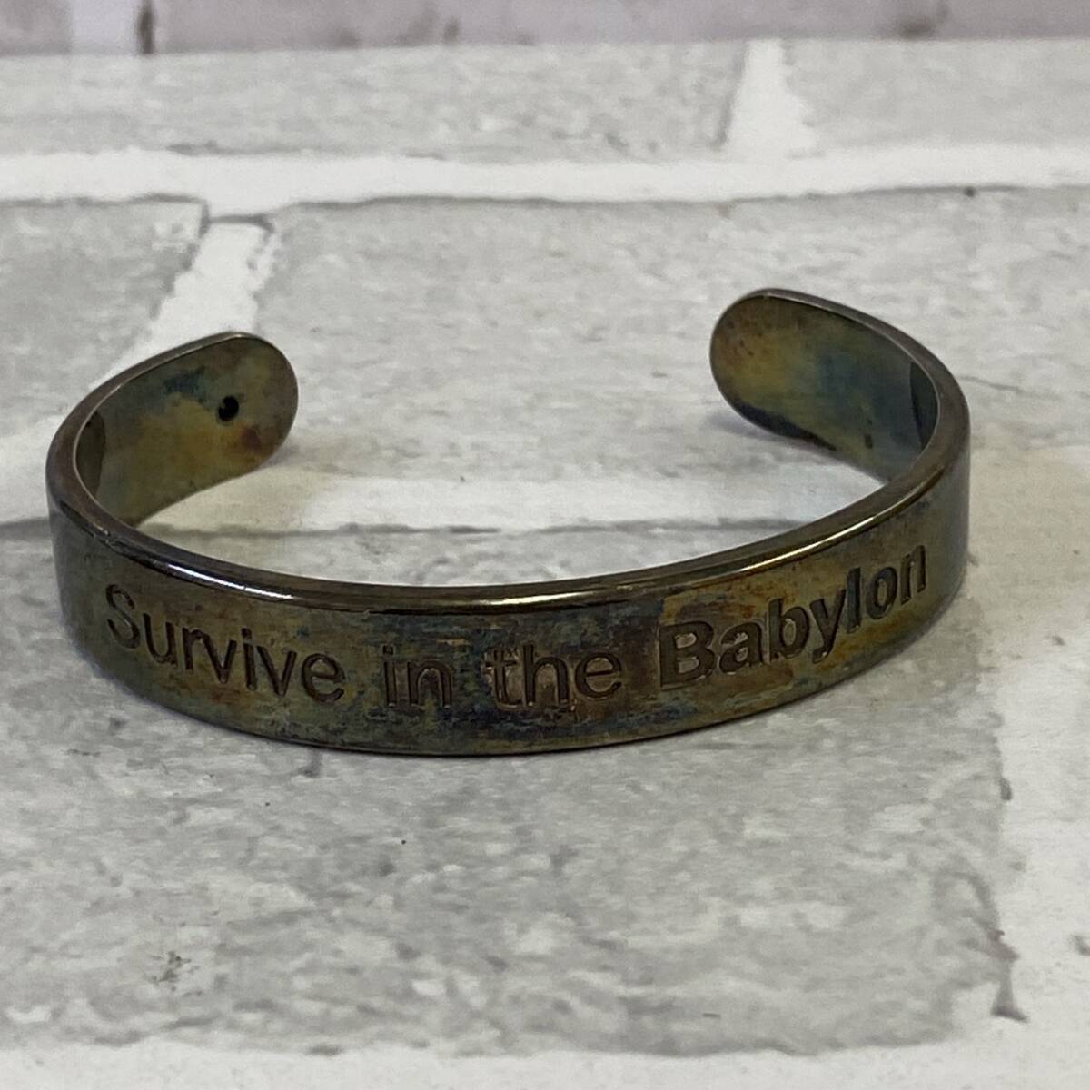  【TS0310①?】SILVER刻印 ブレスレット ③約44.7g バングル 石付き アクセサリーファッション