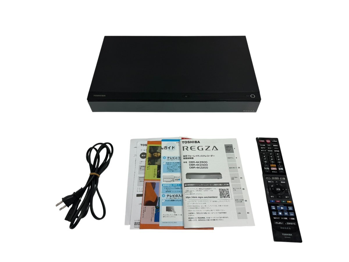 TOSHIBA 東芝 REGZA レグザ DBR-4KZ400 4K対応 タイムシフトマシン搭載 Blu-rayレコーダー