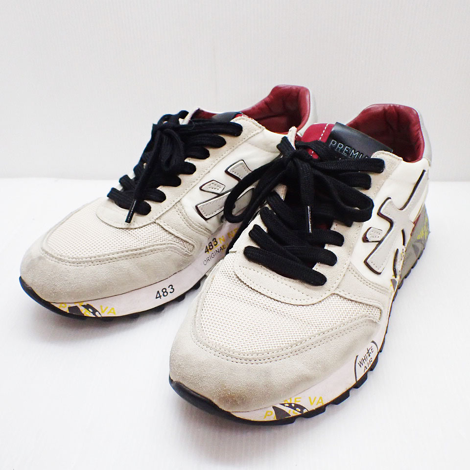 kkm5754 スニーカー PREMIATA/プレミアータ VAR.4955 ローカット スニーカー サイズ 40 メッシュ レザー 