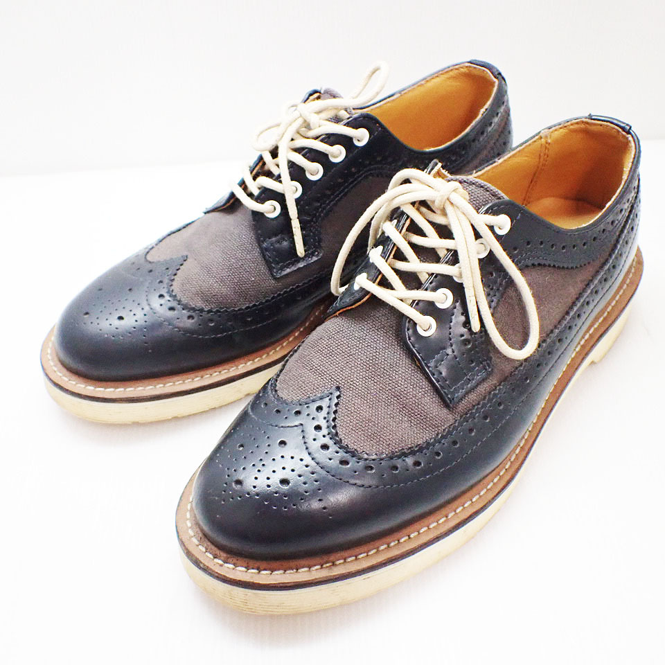 kkm5756 ウイングチップ シューズ Dr.Martens/ドクターマーチン ALFRED アルフレッド AW009 GV08R UK6 ネイビー系 レザーシューズ ブーツ