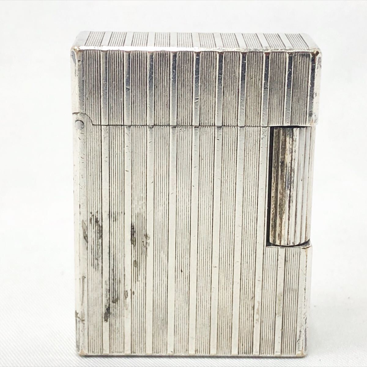 2220221 S.T.Dupont デュポン　ライン1 ショート シルバーカラー ガスライター 喫煙グッズ　サイズ:47×36mm 