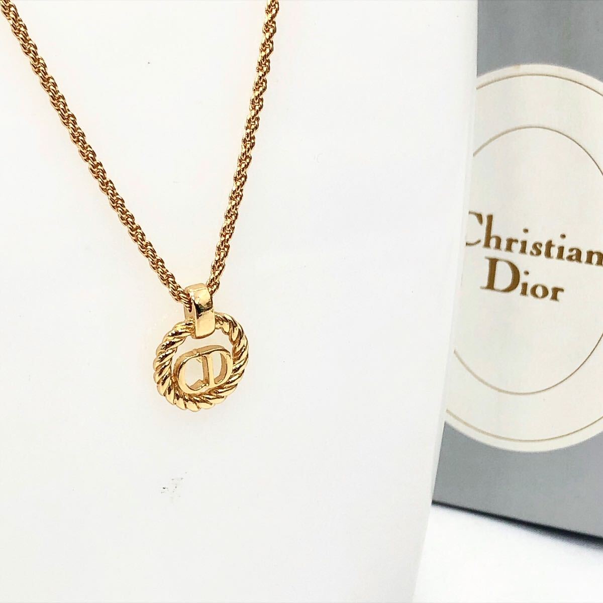 1110221 Christian Dior クリスチャンディオール ゴールドカラー ネックレス CDロゴ　重量5.5g チェーン全長約43.5cm トップ:16×12mm