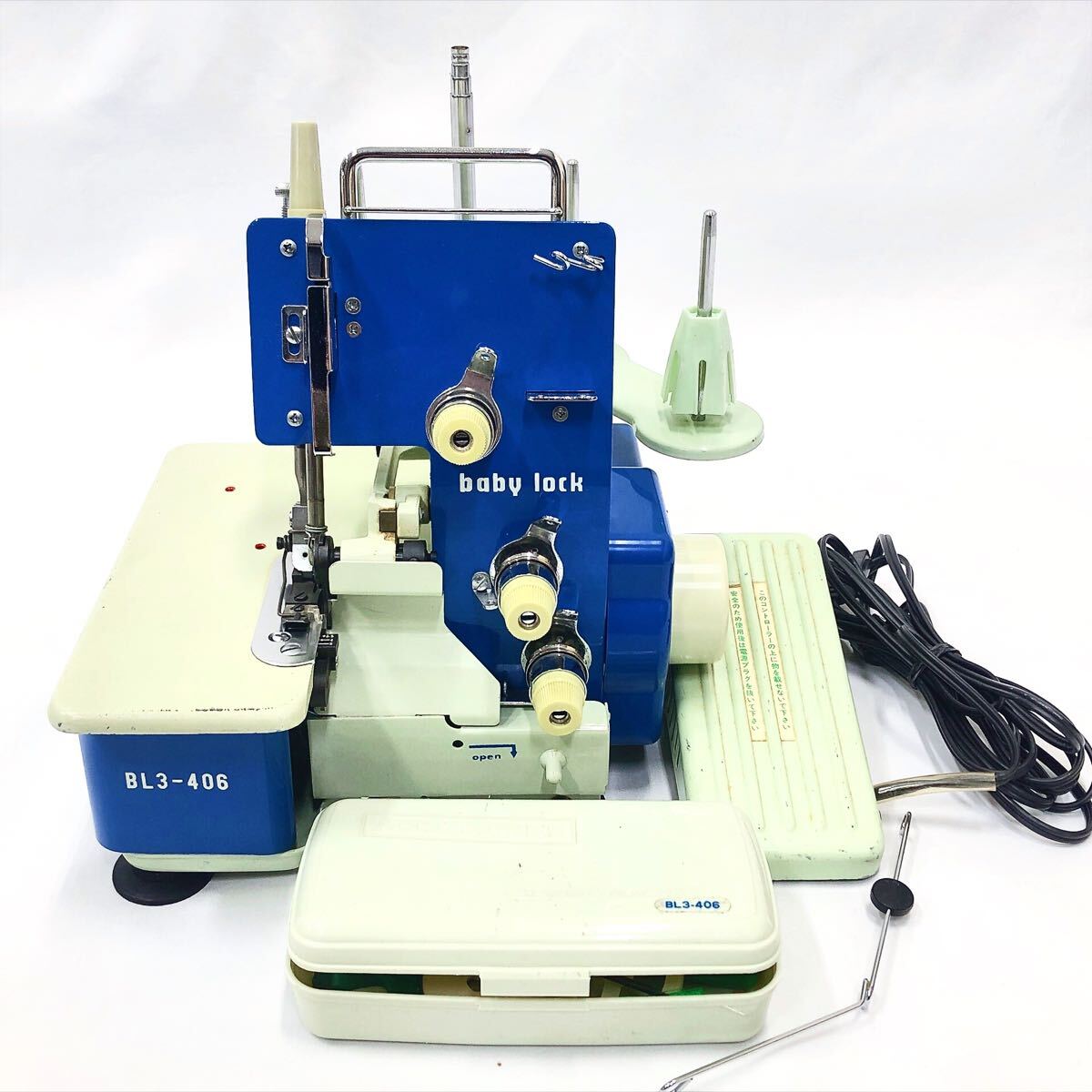1110221 JUKI ジューキ　baby lock ベビーロック　ロックミシン BL3-406 裁縫　付属品有り