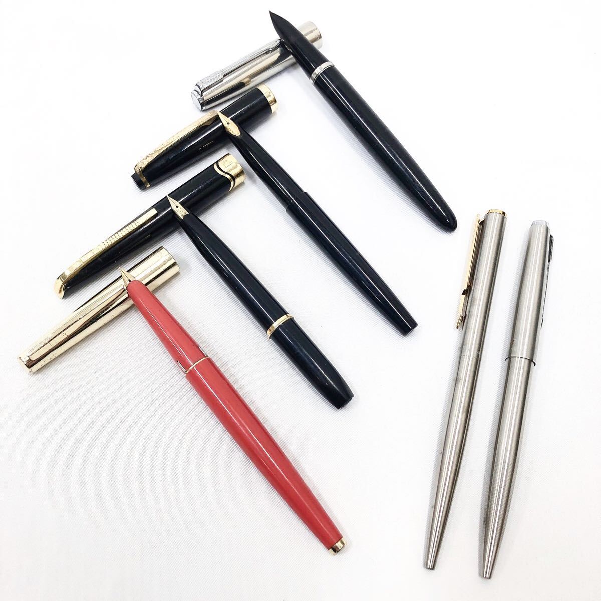 2220221 万年筆 4本/パイロット スーパークオリティ/プラチナ 14K/パーカー 21/セーラー/パーカー ボールペン 2本/まとめて ６本セット