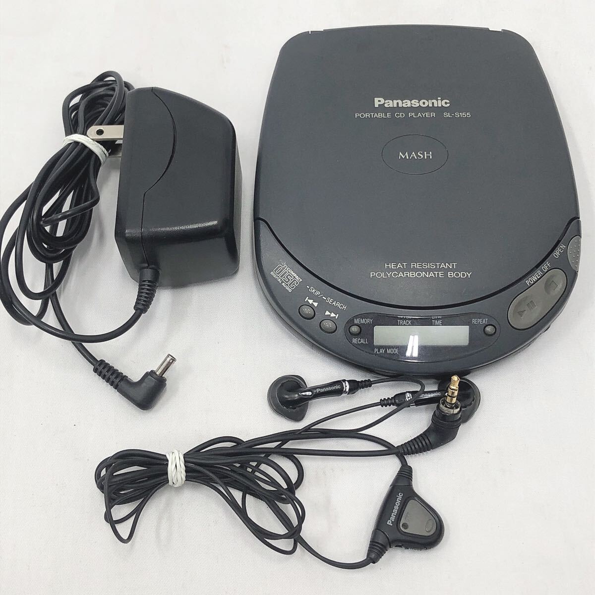 2220221 Panasonic パナソニック　SL-S155 ポータブルCDプレーヤー　イヤホン　ケーブル付き