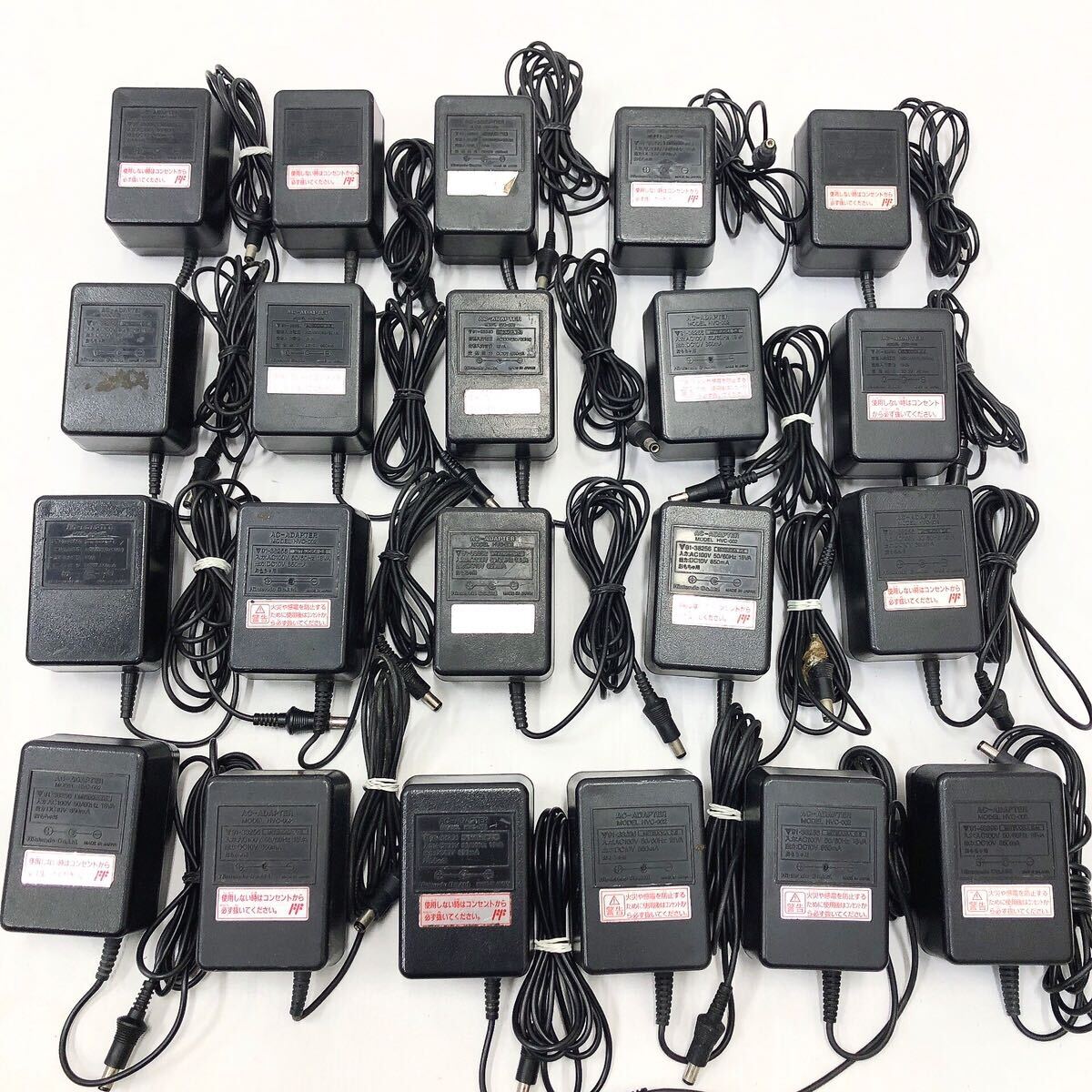 2220221 任天堂 ニンテンドー スーパーファミコン ファミコン ACアダプター HVC-002 純正　まとめて　21点