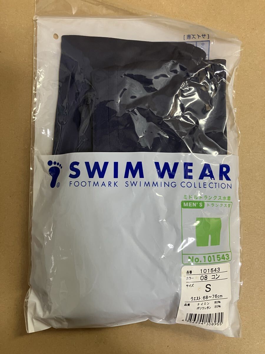 未使用 未着用 スクール水着 フットマーク Sサイズ 101543 スイムウェア メンズ 男性用 男子用 ネイビー 紺色 水泳 [ tm62