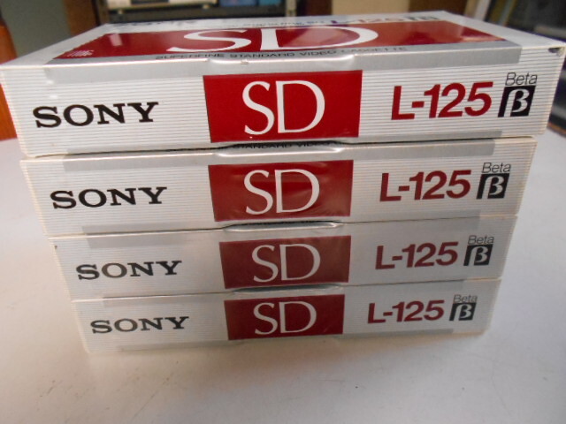 ★　ソニー ベータ ビデオテープ ダイナミクロン スーパーファインSD L-１２５　×４本　未使用/未開封　長期保管品　★