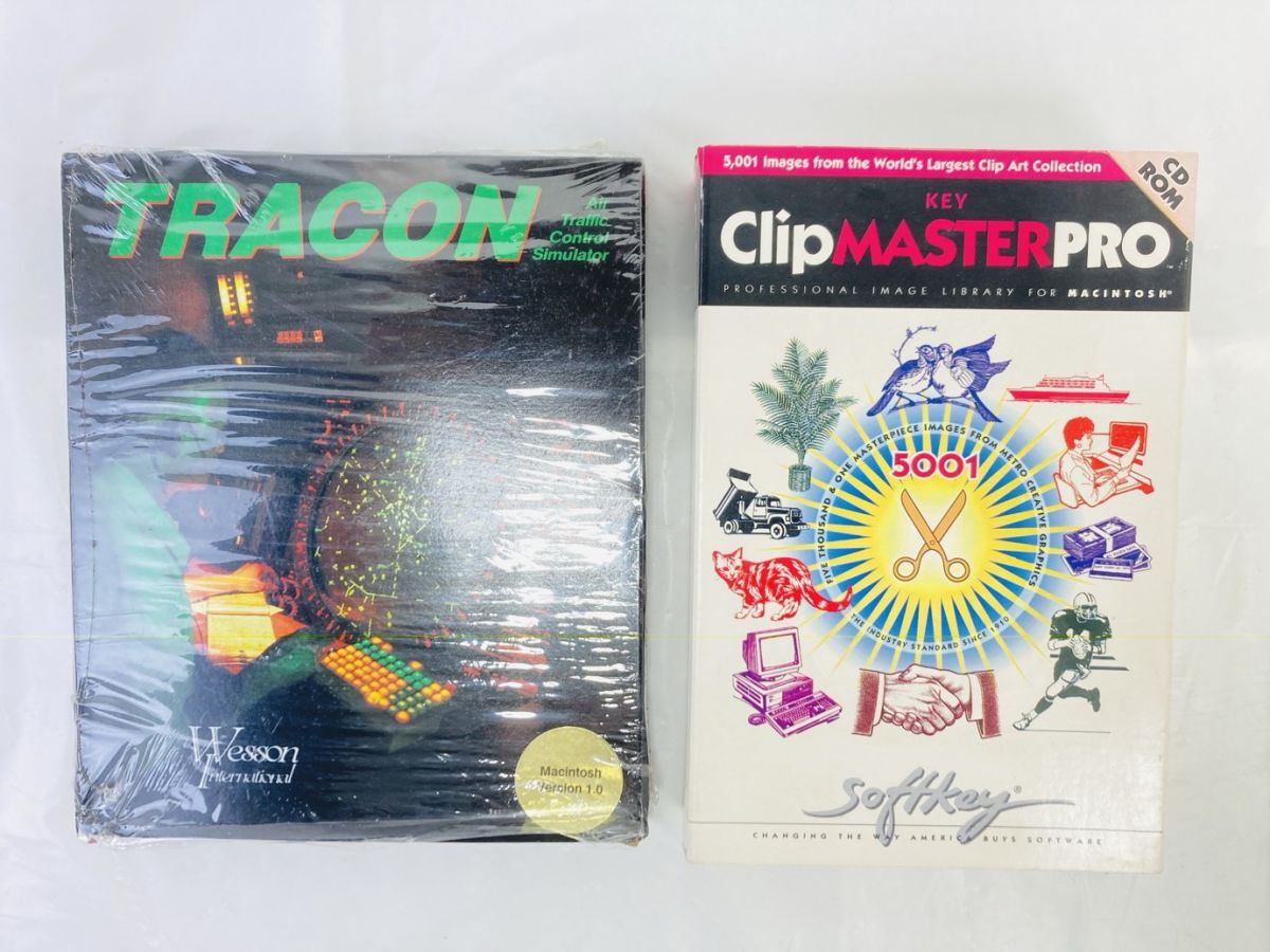 レア 希少 Macintosh PCソフト TRACON / KEY Clip Master Pro PC CD-ROM 2セット まとめ 欠品? MI-260227029