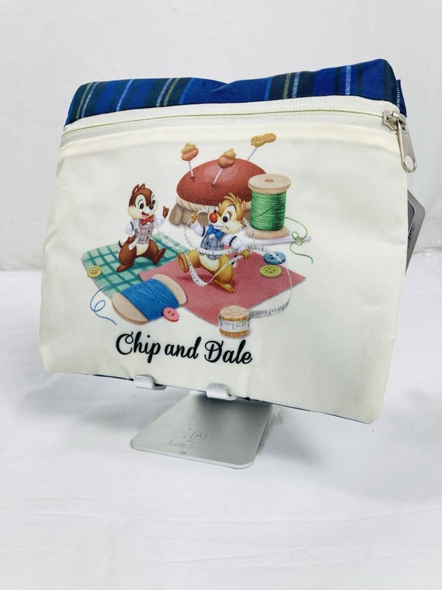 送料350円 未使用 ディズニー チップとデール 折りたたみ ボストンバッグ エコバッグ かばん 旅行 コンパクト DD-260128001