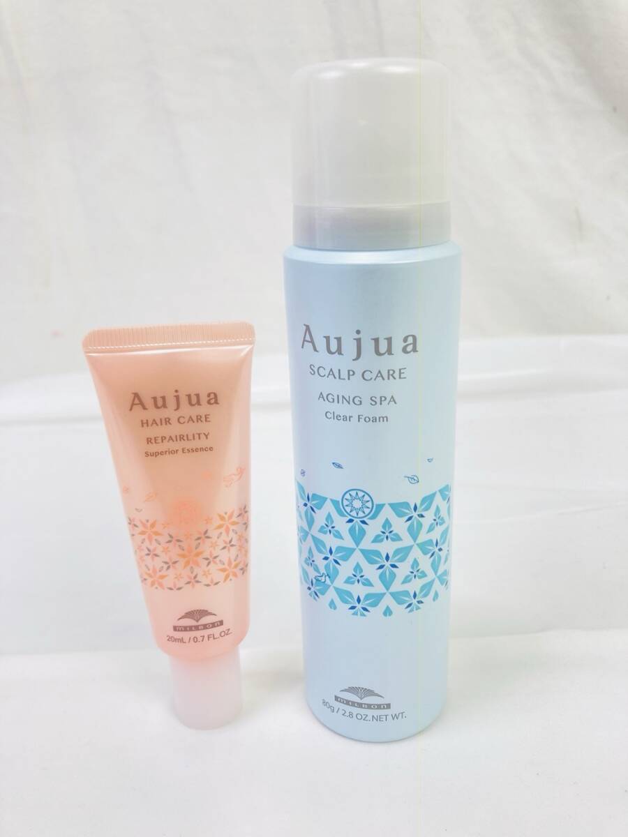 未使用 ミルボン Aujua オージュア クリアフォーム 頭皮 シャンプー 80g スーペリアエッセンス トリートメント 20ml DD-260218003