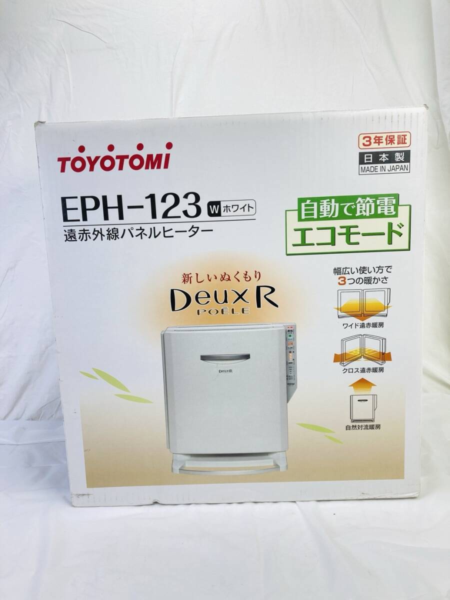 未使用 TOYOTOMI 遠赤外線パネルヒーター Deux R POELE 暖房 ヒーター 自動節電機能 EPH-123 HJ-260128010
