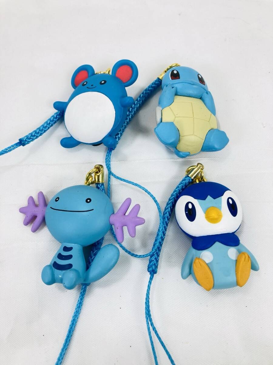 送料350円 ガチャガチャ ポケモン ぺたんこマスコット Type みず ポッチャマ マリル ウパー ゼニガメ 4種 HJ-260228006