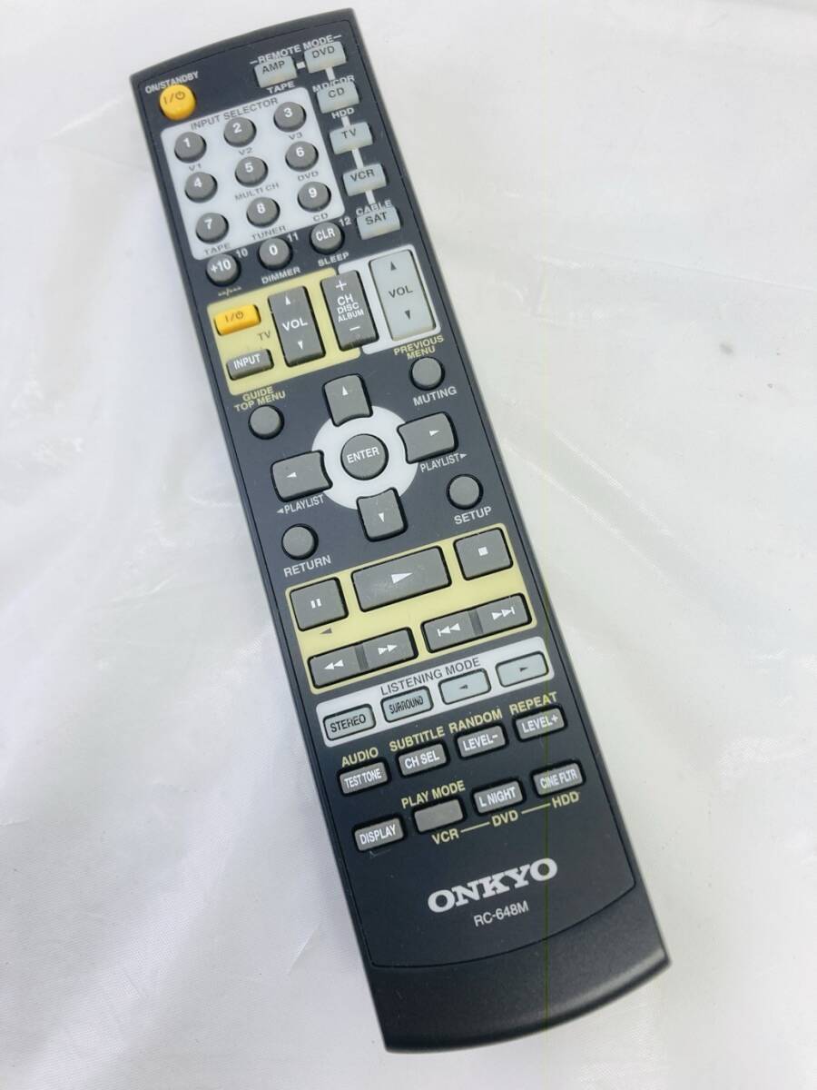 送料350円 ONKYO オーディオ アンプ用リモコン TX-SA504 オンキョー RC-648M MI-260227010
