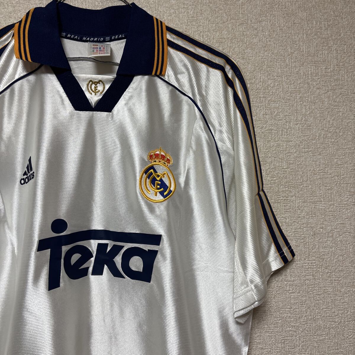 90s adidas レアルマドリード ユニフォーム TEKA スポンサー 39 PARKER ヴィンテージ サッカーシャツ Real Madrid アディダス メンズXL相当