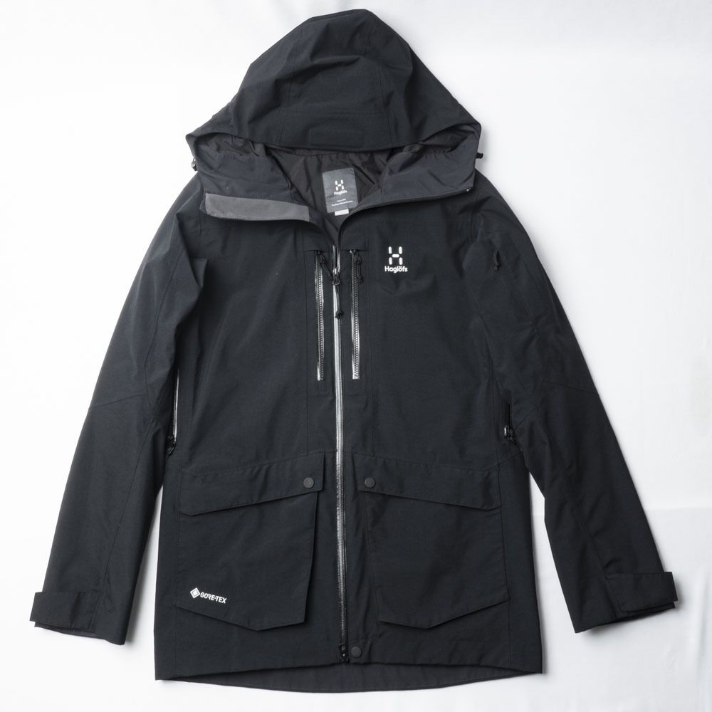 極美品/定価6万『Haglofs』Elation GTX Parka MEN Sサイズ マウンテンパーカー ナイロンジャケット GORE-TEX ブラック ホグロフス 管理394