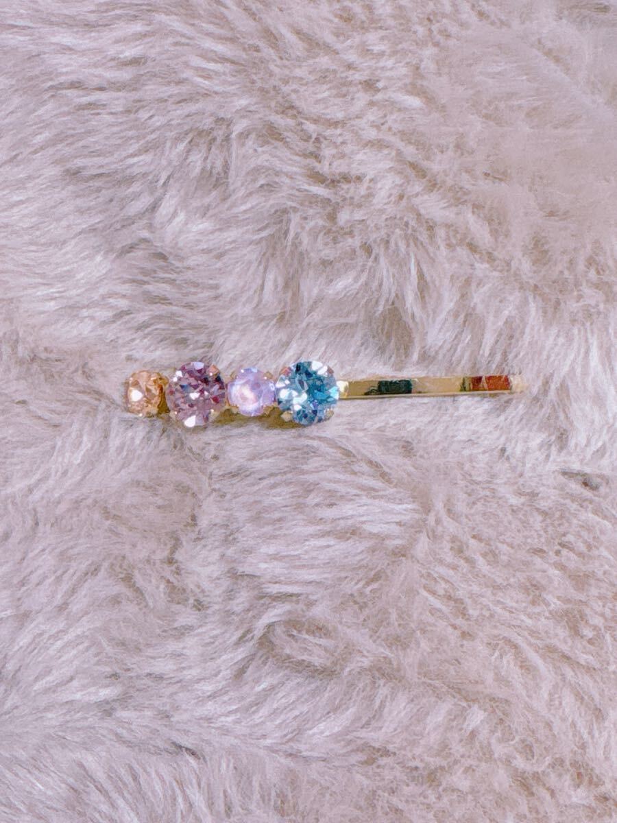 【美品】Complex Biz コンプレックスビズ ヘアアクセサリー ヘアピン ヘアクリップ フロートピン スワロフスキー