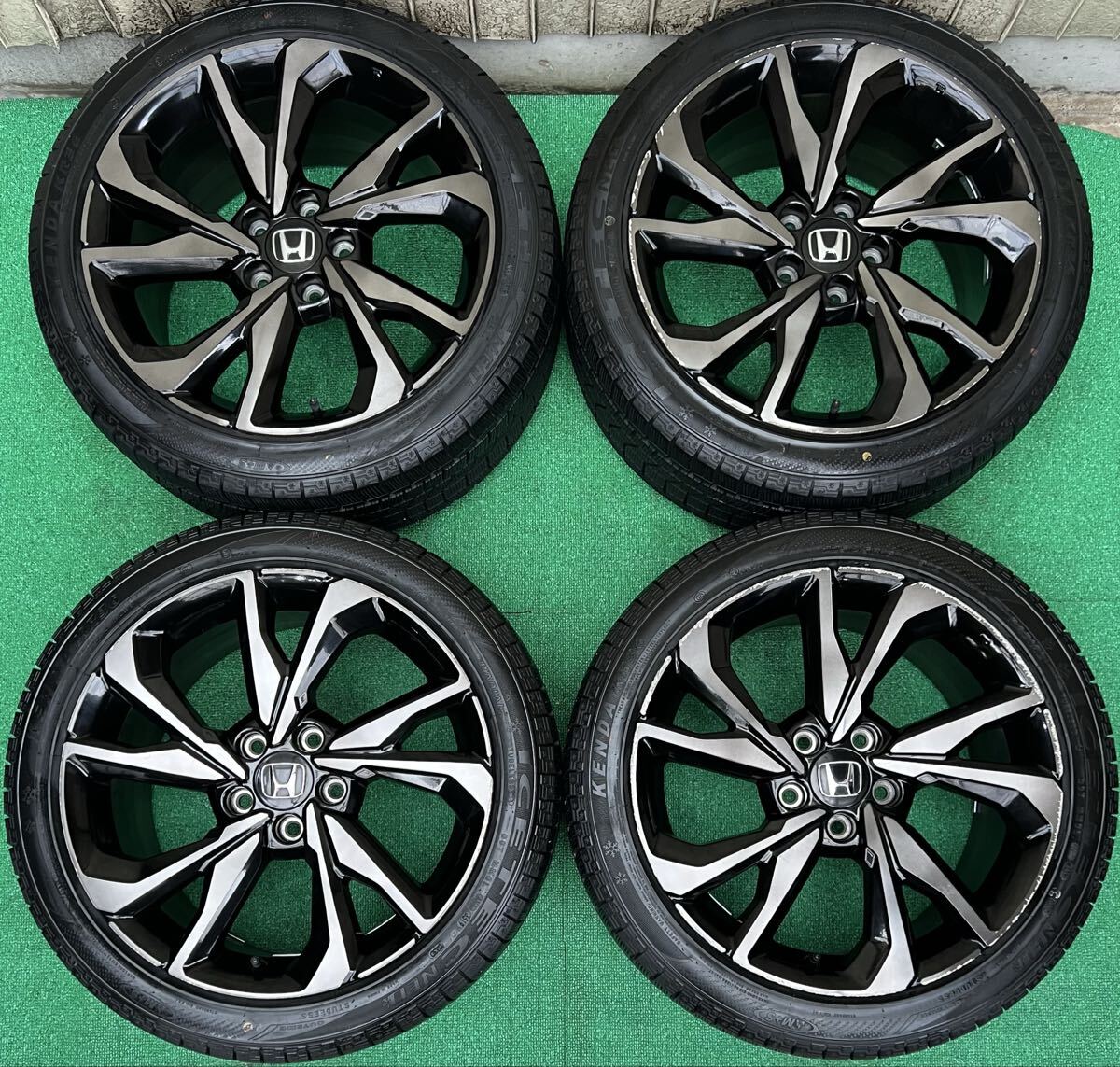 希少！ホンダシビックFK7 純正オプション 18インチタイヤ/ホイール4本 8J+50 5H PCD114.3 スタッドレス/2019年製 225/45R18 バリ山！