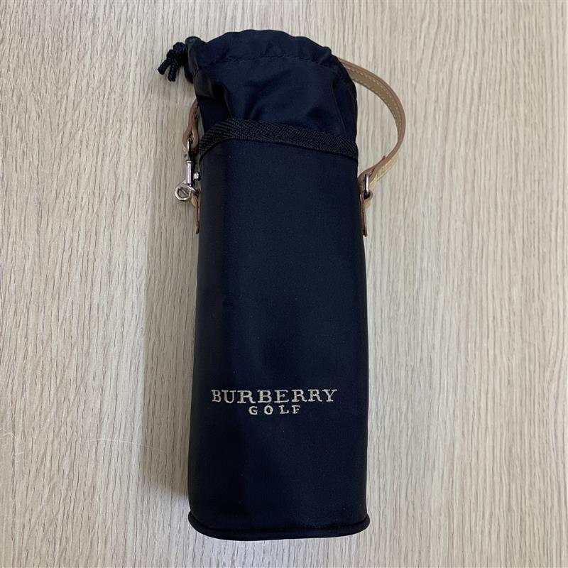 #10861　BURBERRY GOLF バーバリーゴルフ ペットボトルホルダー 保冷 クーラー ボトルケース 牛革 未使用 保管品