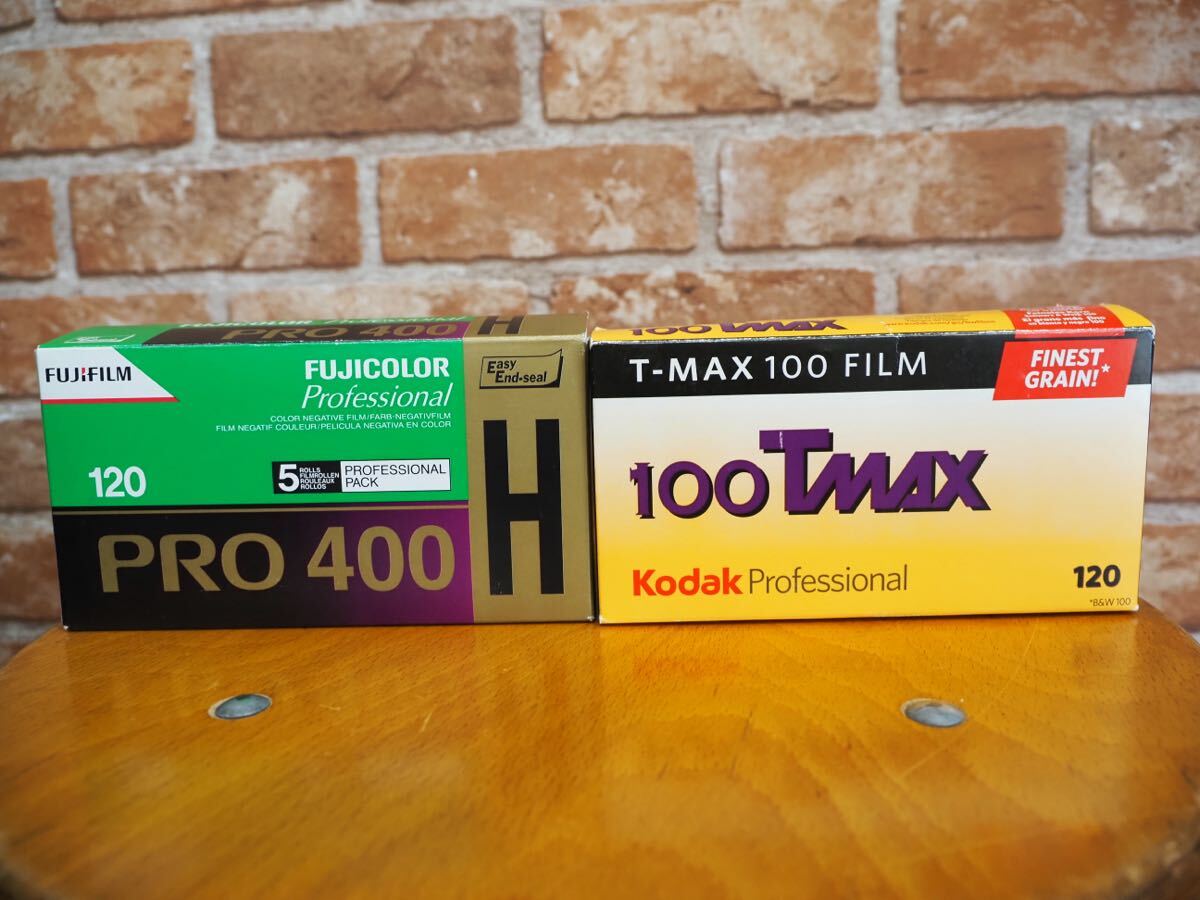 フジカラー PRO400H Kodak 100TMAX ブローニーリバーサルフィルム 期限切れ