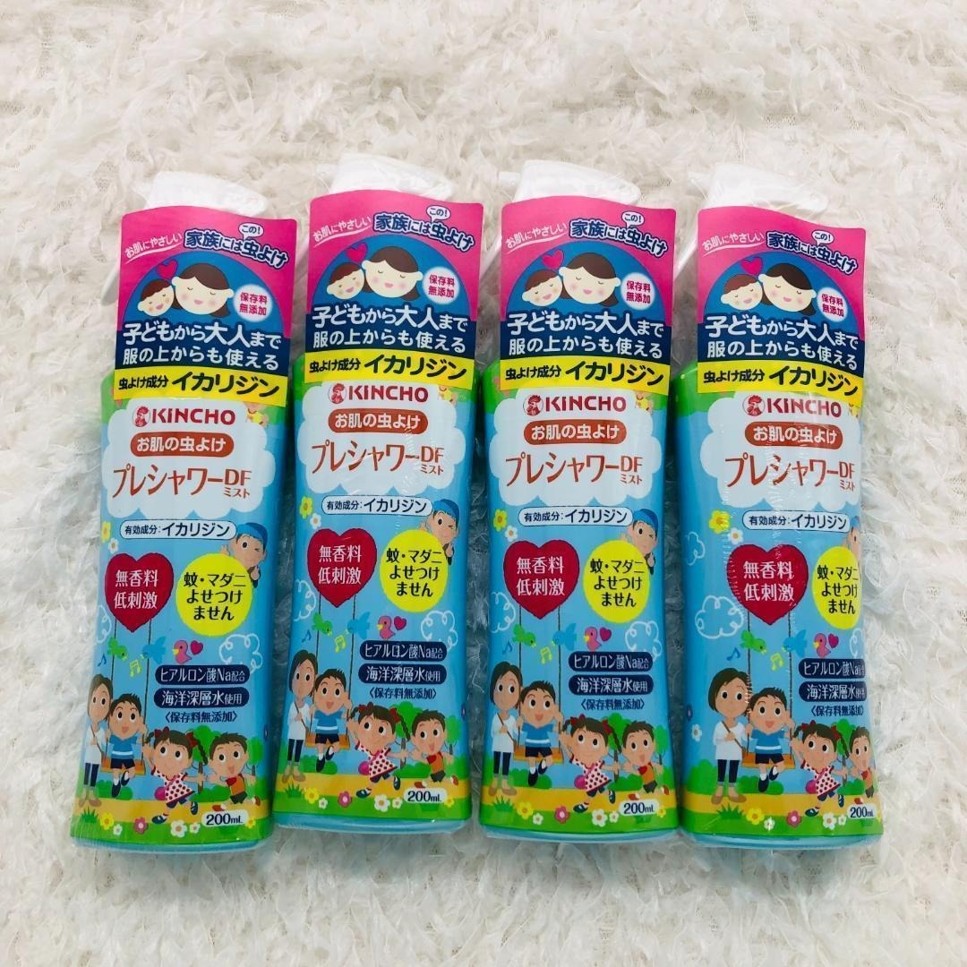 4本セット 　金鳥お肌の虫よけ プレシャワーDFミスト無香料　200mL
