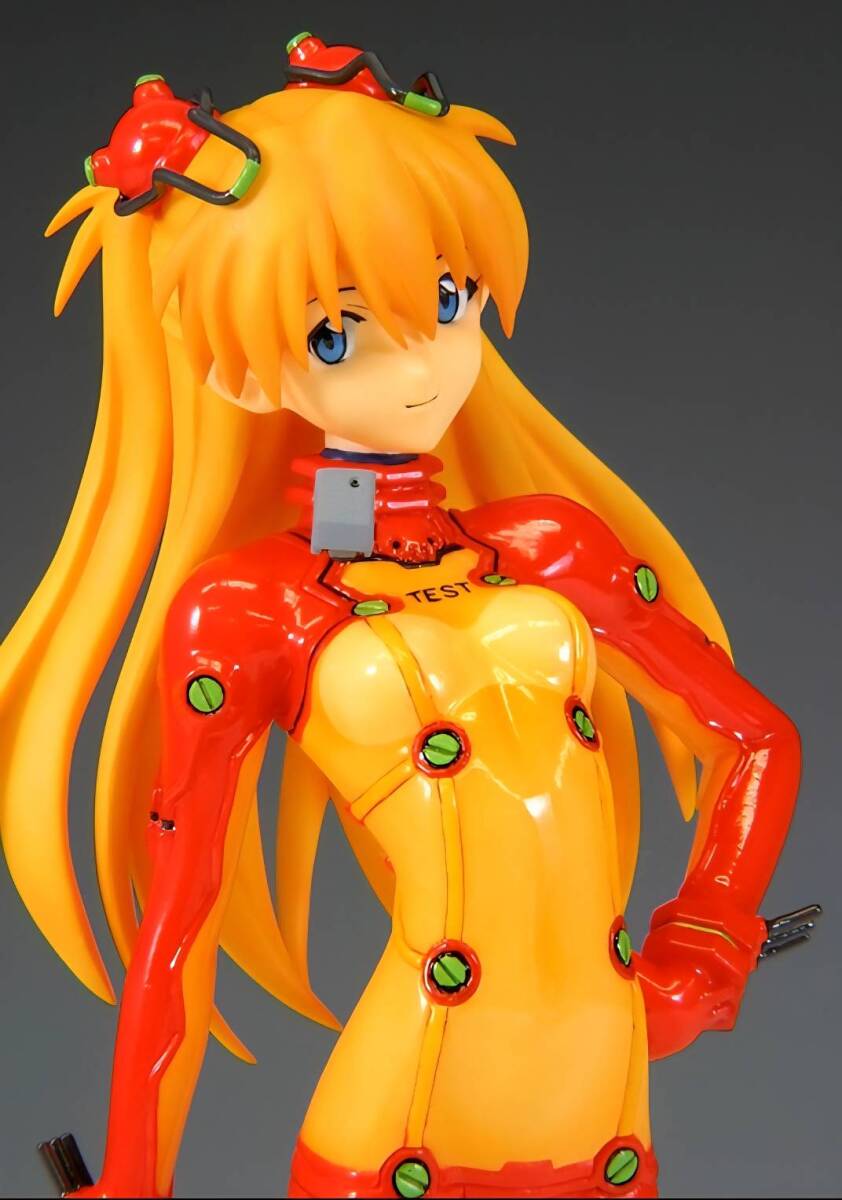 エヴァンゲリオン　エヴァンゲリヲン　ウェーブ　１/１０スケール　PVC製塗装済完成品　式波・アスカ・ラングレー　　テスト用スーツVer．
