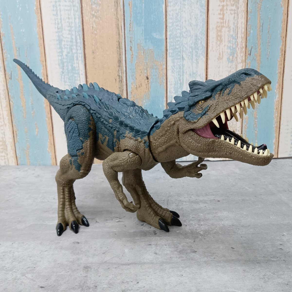 MATTEL ジュラシック・ワールド バトルアクション！ほえるアロサウルス マテル 動作確認済 恐竜 ユーズド